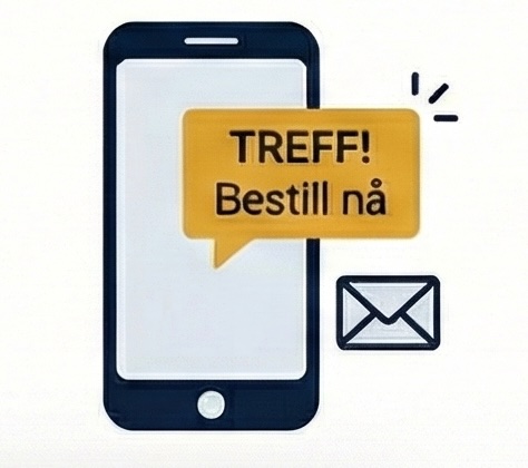 Illustrasjon av varsling på mobil